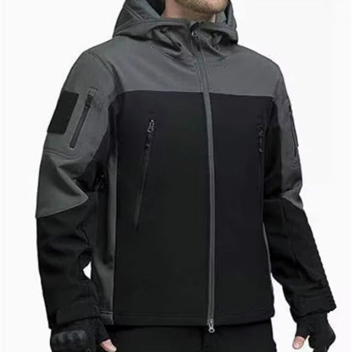 Herr Vindtät Softshell Jacka med Huva och Vattenavvisande Membran