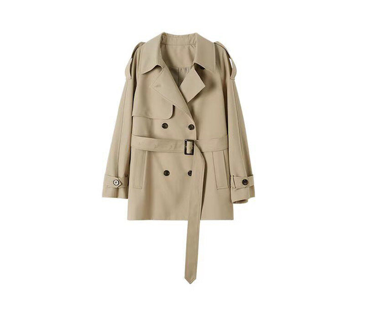 Dam modern trenchcoat med skräddad skärning