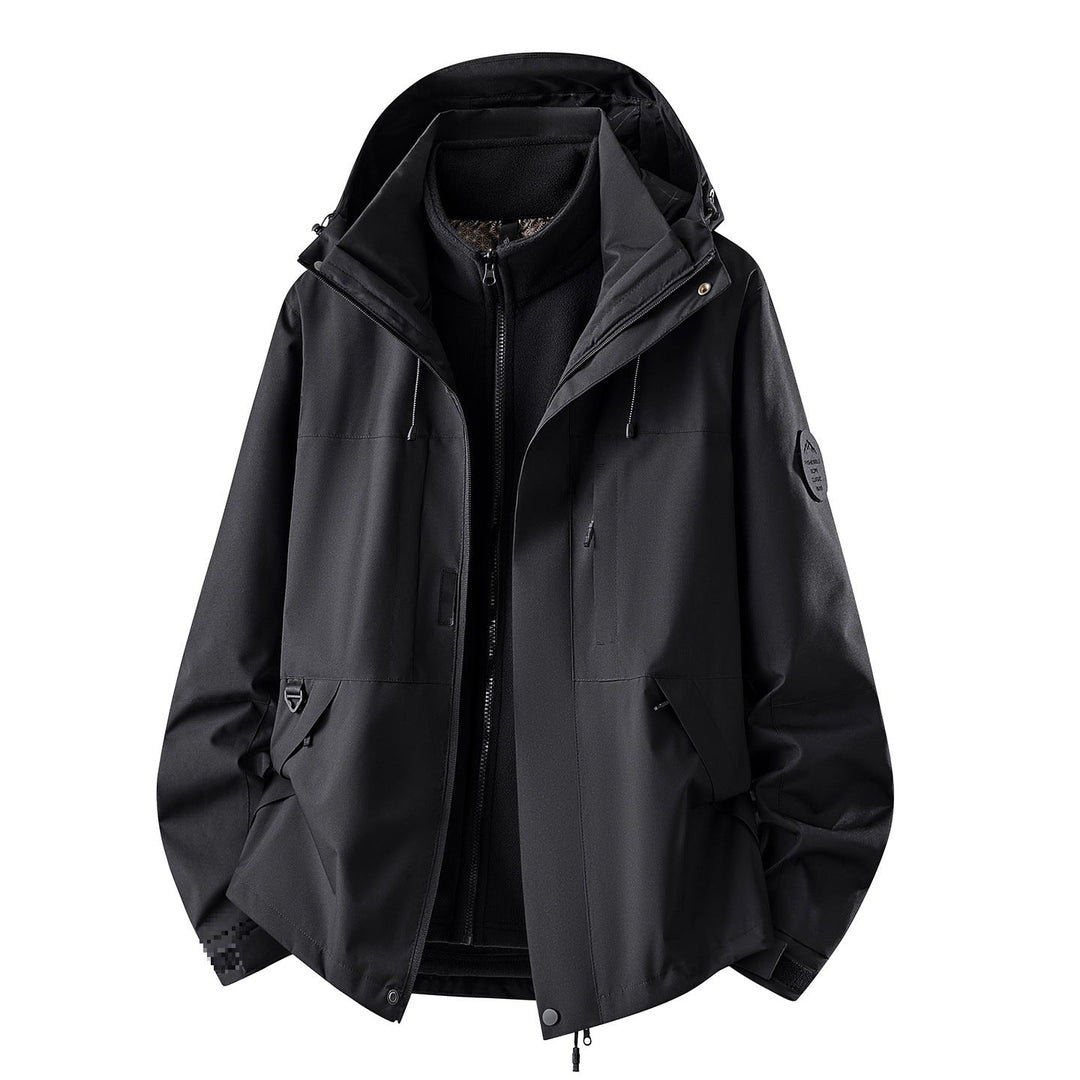 Dam Three-Piece Vattentät Outdoor Jacka med Removable Fleece Inner Layer