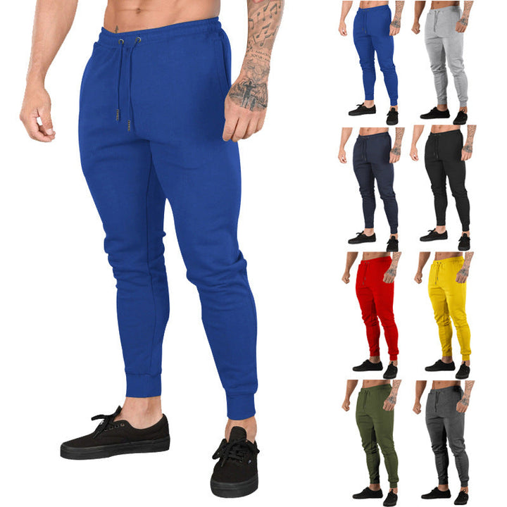 Herr Smal-Tapered Sweat Jogger med Elastic Tunnel Dragsko Waistband &amp; Ribbad Ankle Muddar