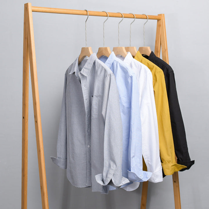 Herr Casual Bomull Layering Overshirt med Kent Krage, Bröstficka, och Mjuk Twill Finish