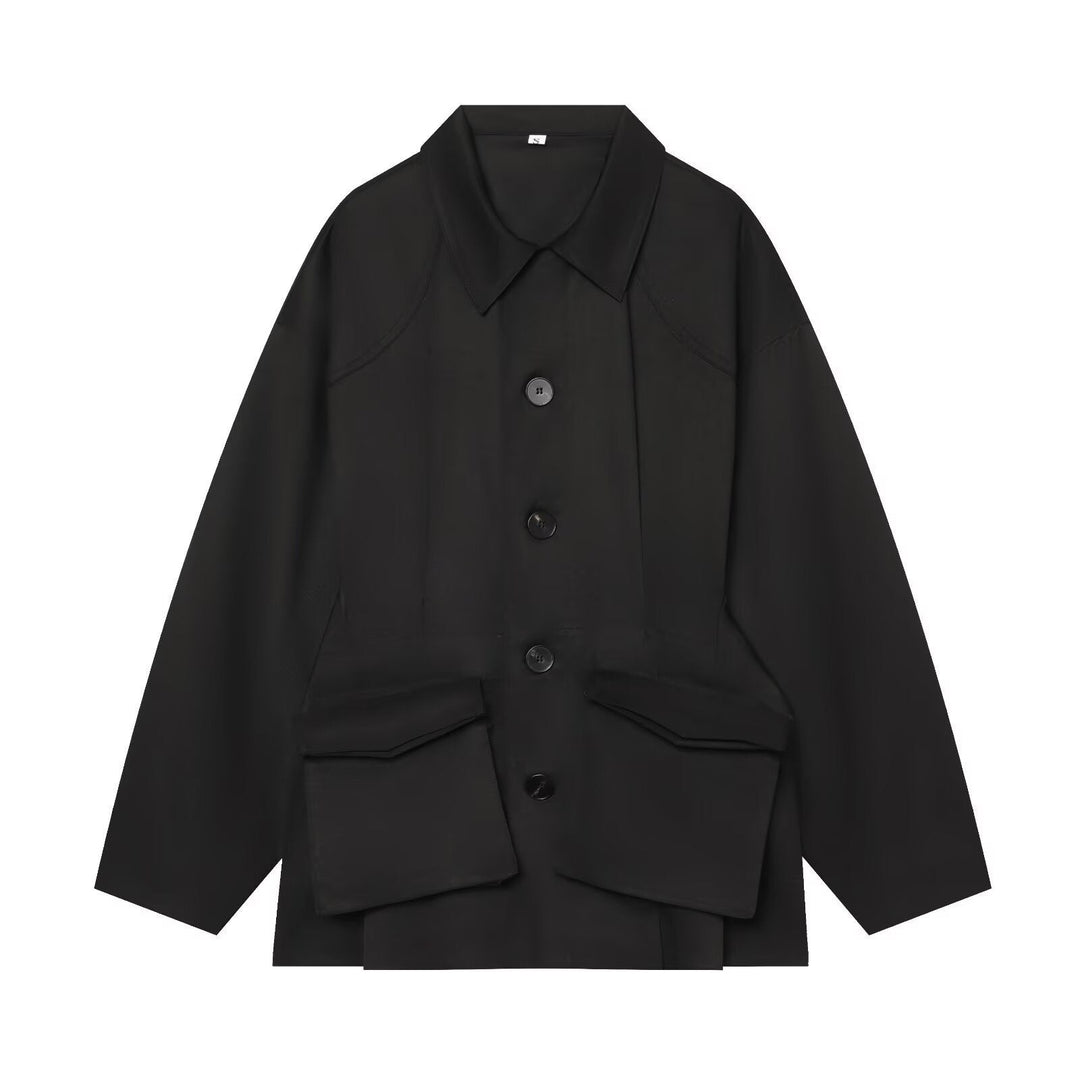 Dam Oversize Utilityjacka med Stora Lock Fickor och Drawstring