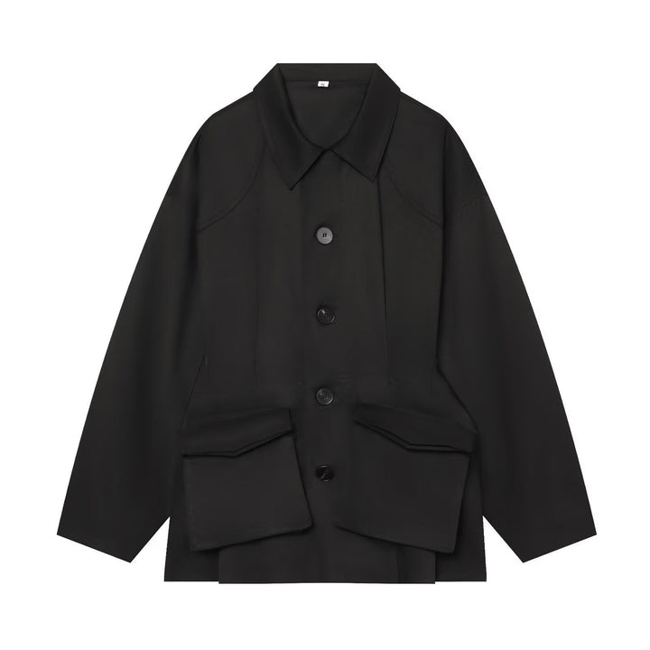 Dam Oversize Utilityjacka med Stora Lock Fickor och Drawstring