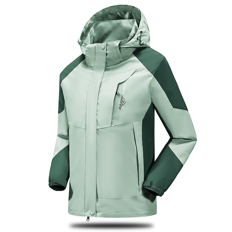 Herr Water- och Vindskyddande Softshell Utomhus Jacka med Justerbar Huva och Zippered Fickor