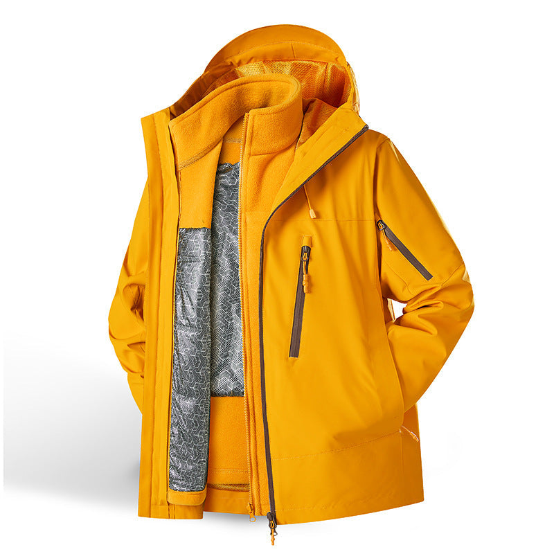 Dam två-piece vattentät funktionsjacka set med removable fleece inner jacka