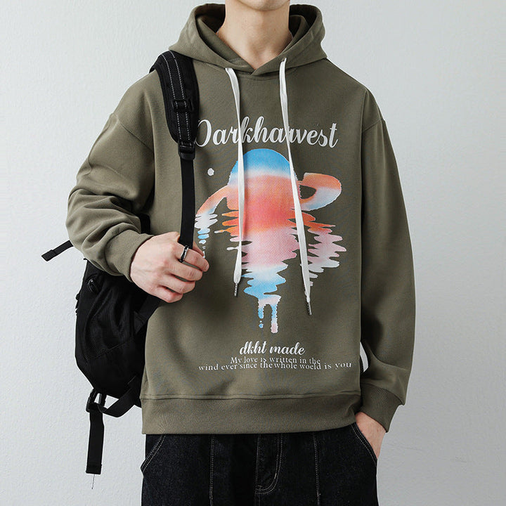 Herr Modern Luvtröja med Creative Graphic Tryck