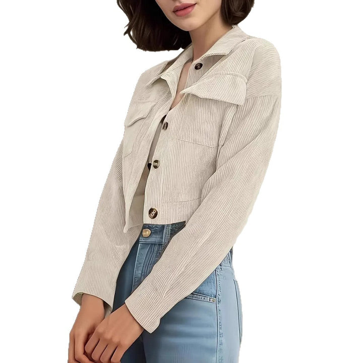 Dam kort ärm Cropped jeansjacka