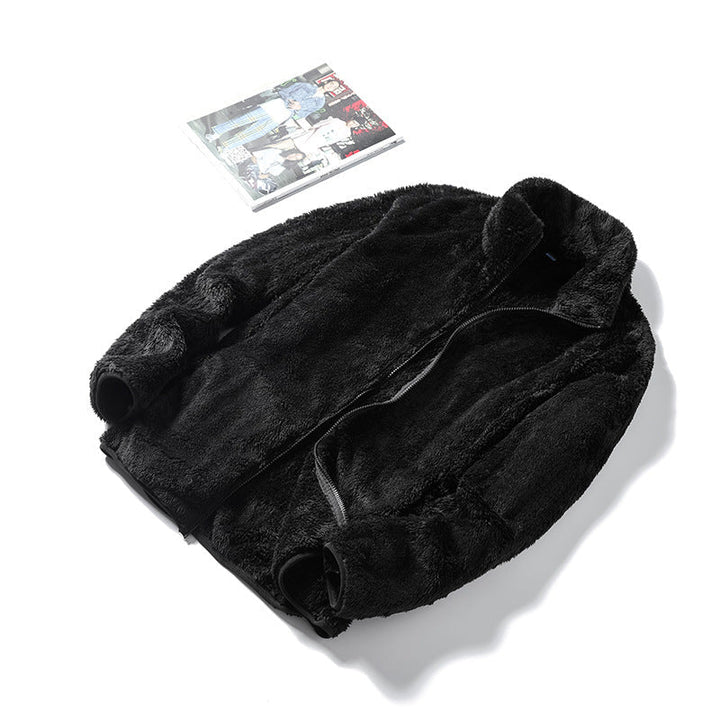 Dam mysig Teddy fleecejacka med Stand krage och Concealed dragkedja