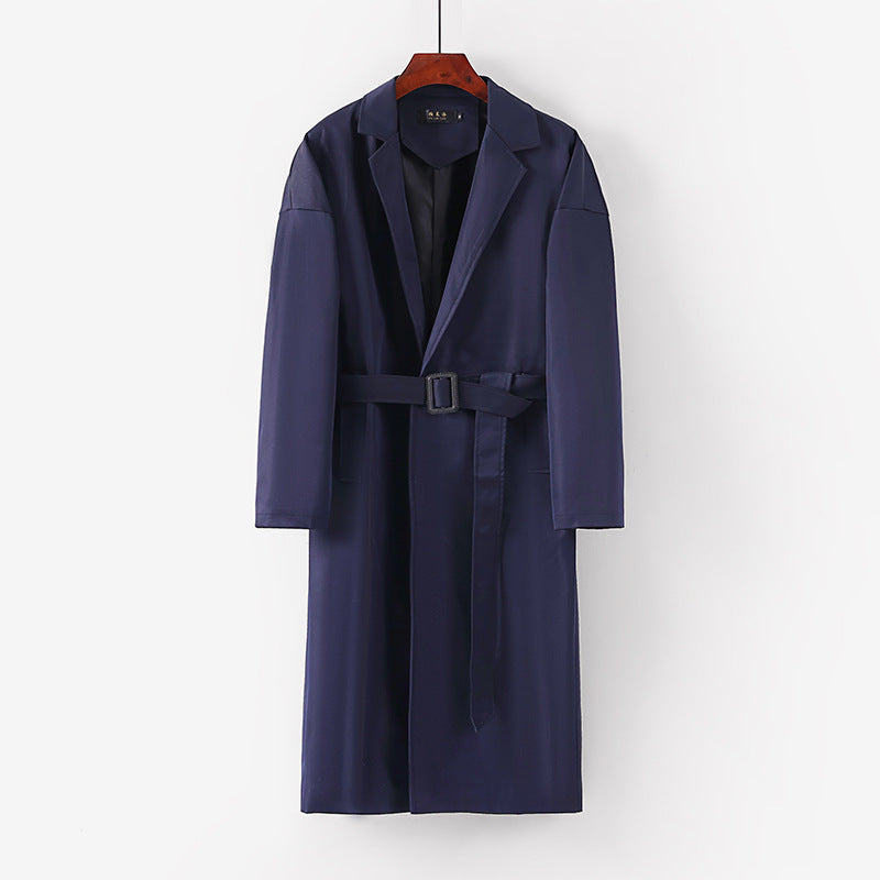Dam lång modell trenchcoat med midjebälte och Dropped Lapel