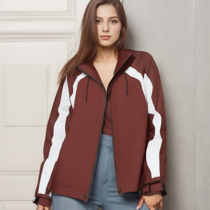 Dam Urban med huva Anorak med kontrasterande Panels, Mesh foder &amp; justerbar fåll