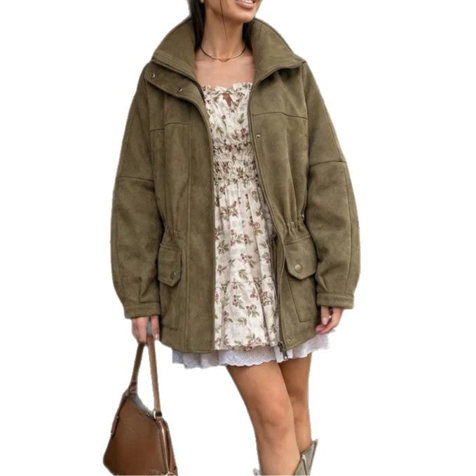 Dam Fashion oversized vinterjacka med Drawstring