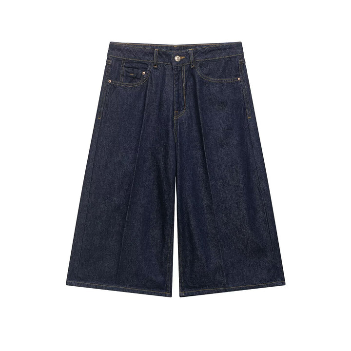 Dam Oversized Denim Jacka med Utanpåfickor och Decorative Stitches