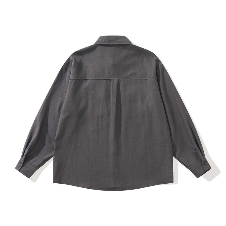 Herr funktion overshirt med large fickor med lock och boxig skärning
