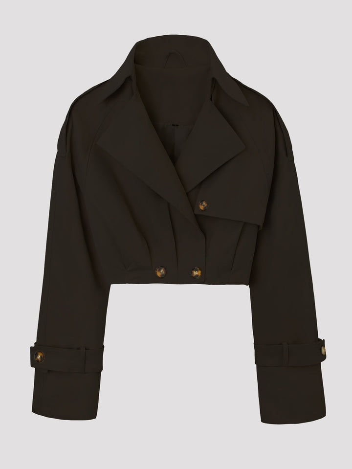 Dam Snygg Kort Trenchcoat Jacka