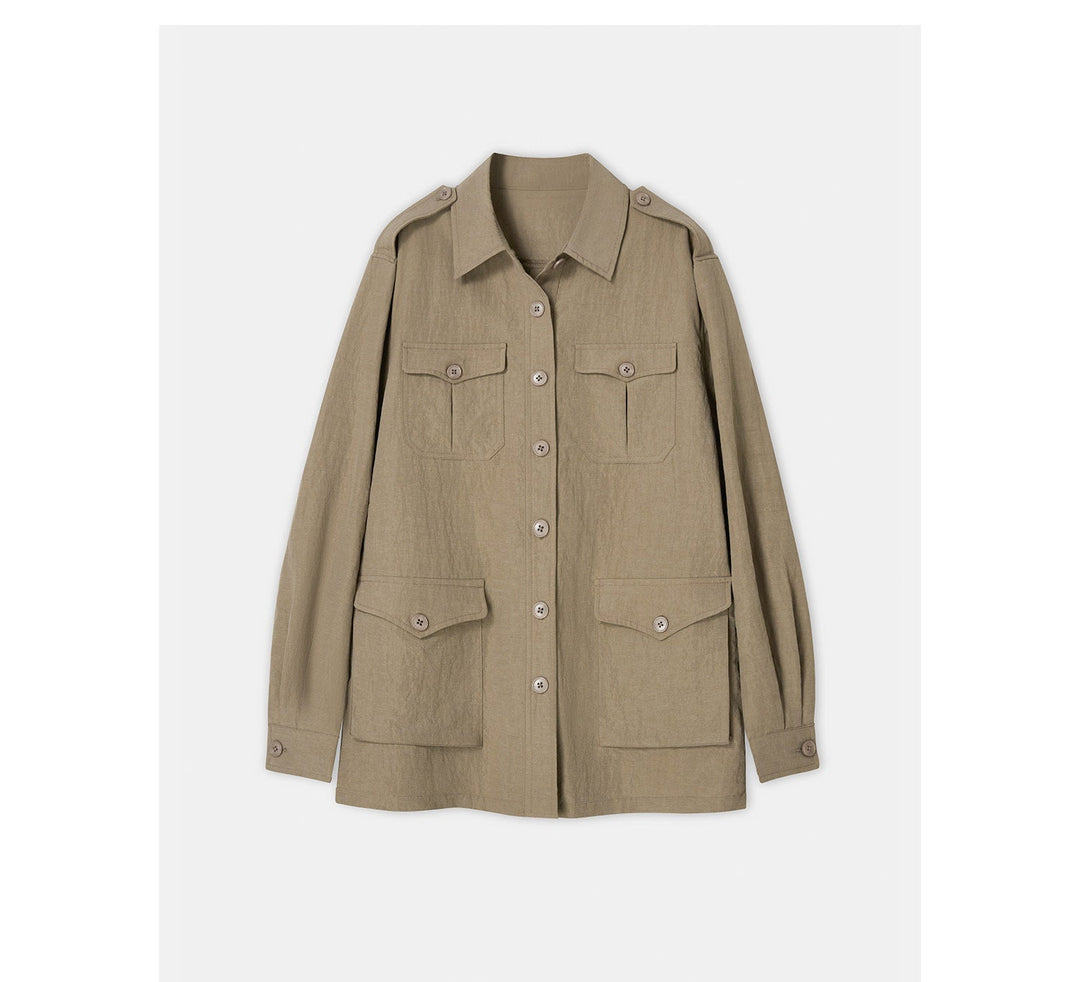 Dam modern Utility jacka med fickor