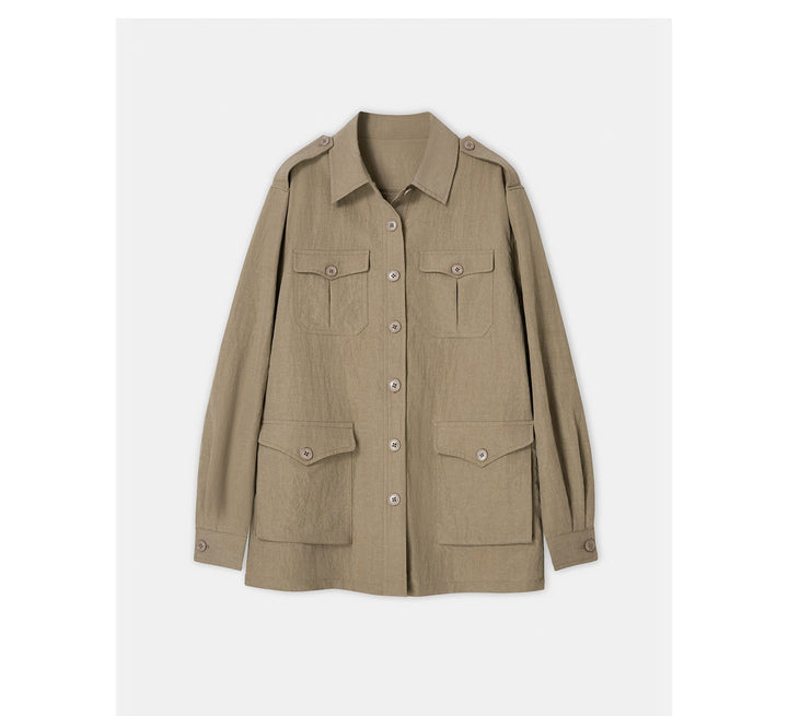 Dam modern Utility jacka med fickor