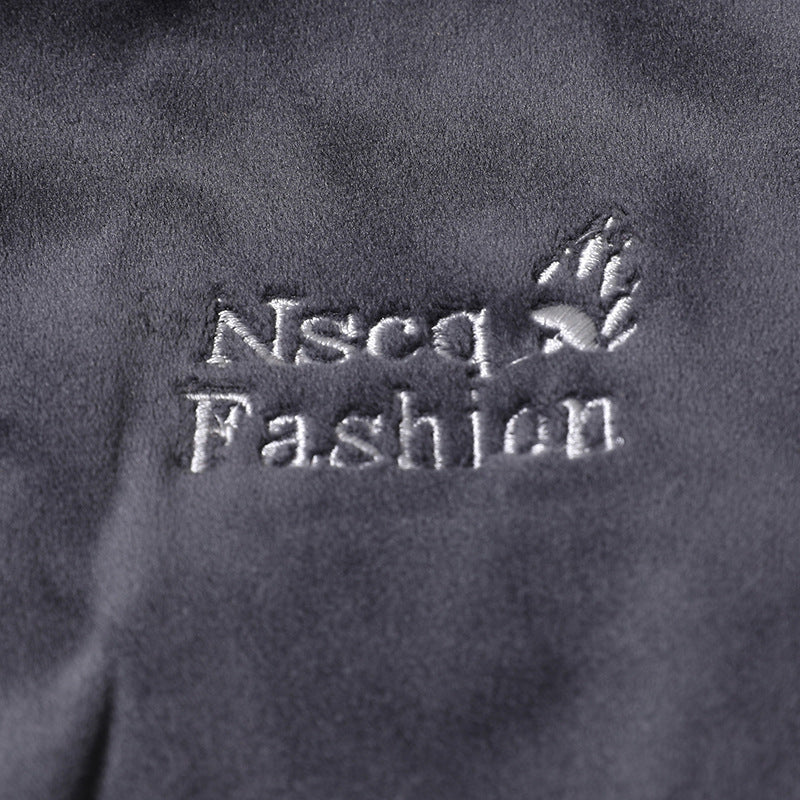 Herr Sleeveless Termisk Fleece Väst med Sherpa Foder och Standing Krage