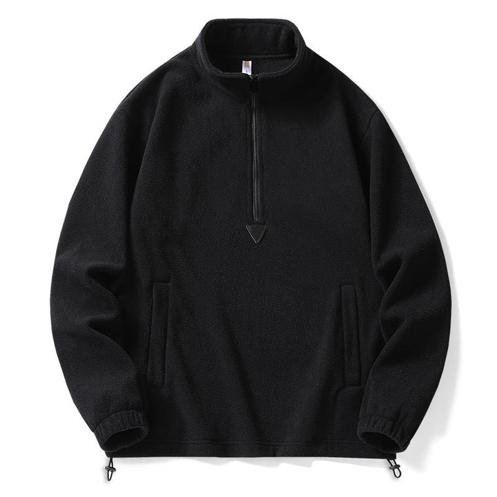 Herr Premium Fleece Pullover med Ståkrage