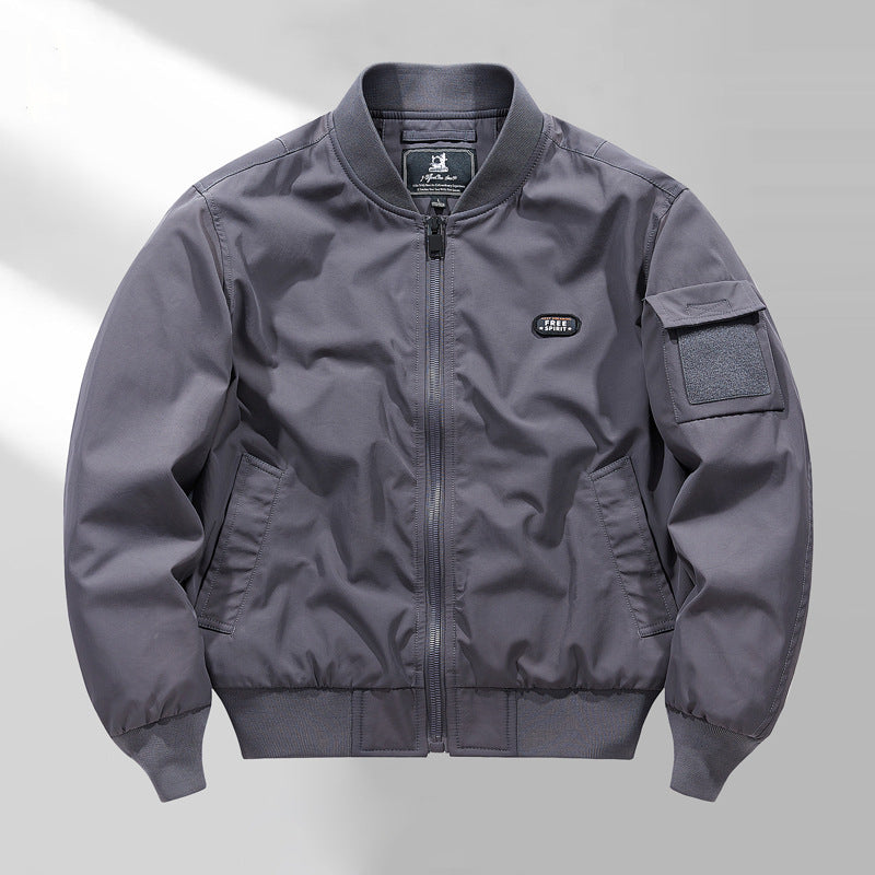 Herr Short Aviator-Style Jacka med Multifunctional Arm Ficka
