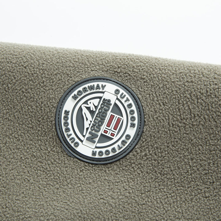 Herr Fleece Jacka med Hög Krage, Brushed Inner Side och Concealed Dragkedja Fickor
