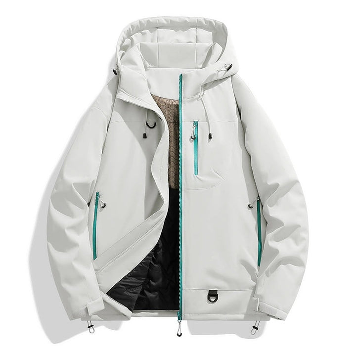 Dam vattentät Insulated softshell Thermo jacka med huva och Multifunctional fickor