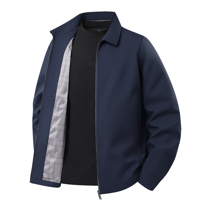 Herr lätt Harrington Jacka med softshell Ytter Material och Glencheck Foder