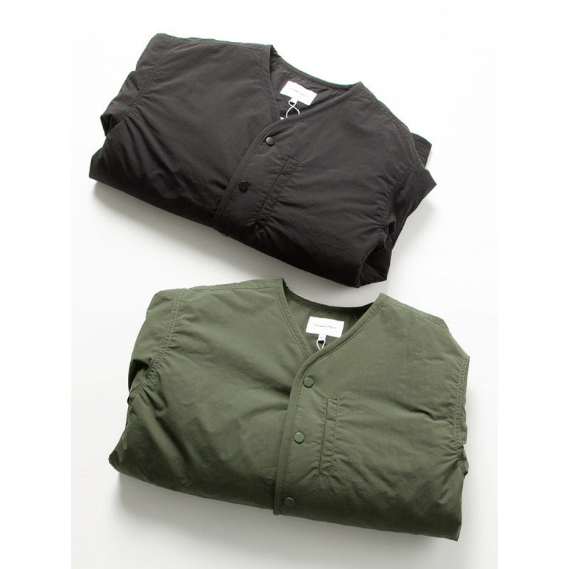 Herr fleece inner jacka med tryckknapps