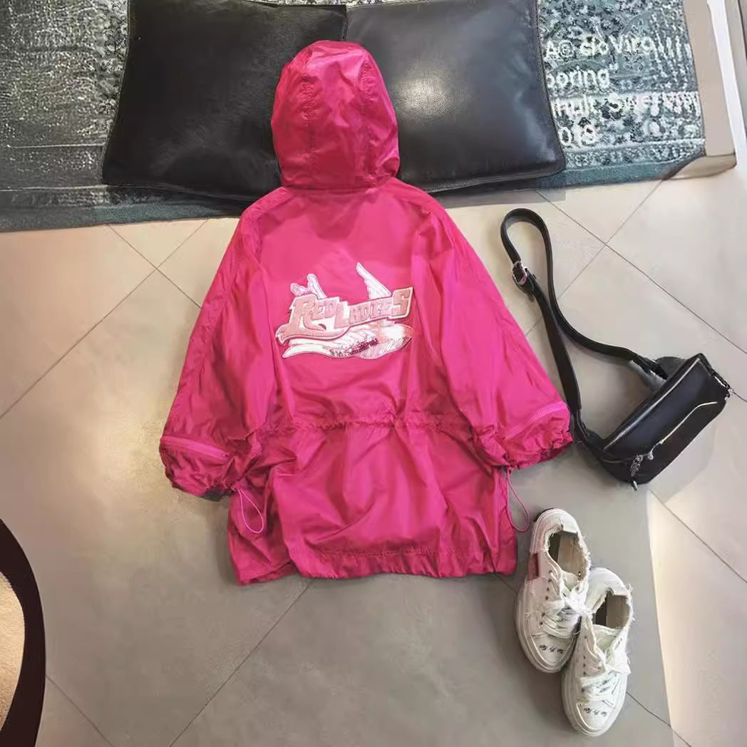 Dam Fashion övergångsjacka med huva och praktiska fickor