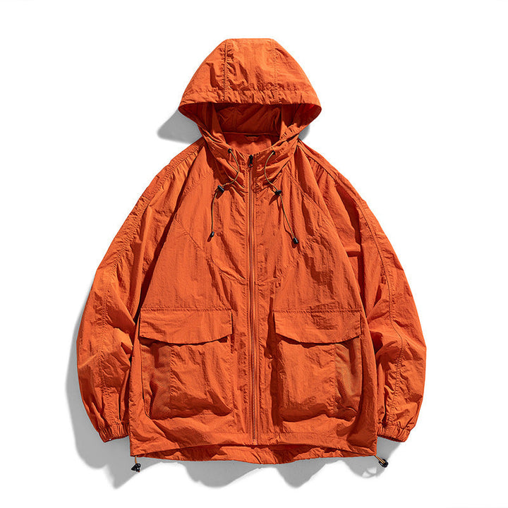 Dam Lätt Outdoorjacka med Huva och Fickor