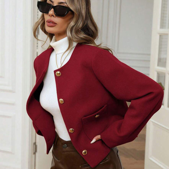 Dam Fashion jacka med Gold knappar