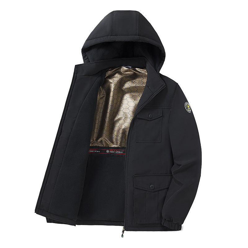 Herr Thermo-Field Parka med Fleecefoder, Reflective Heat Lager och Huva