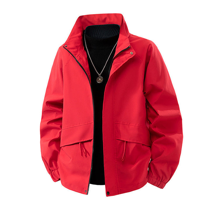 Dam Lätt Oversize Övergångsjacka utan Huva med Drawstring, Lock Fickor &amp; Elastic Muddar