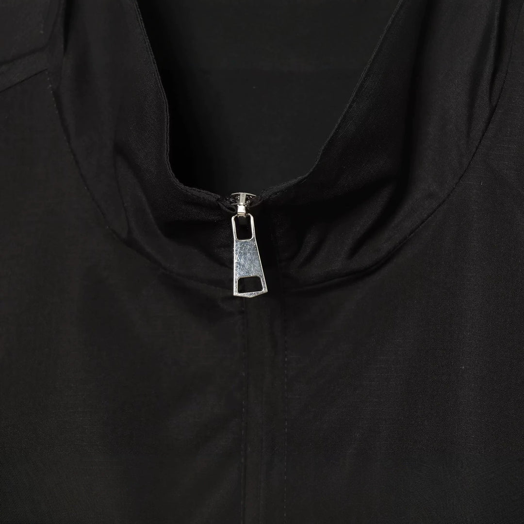 Dam Lätt Adjustable Vindjacka med Ståkrage, Dragsko och Tulle Kant