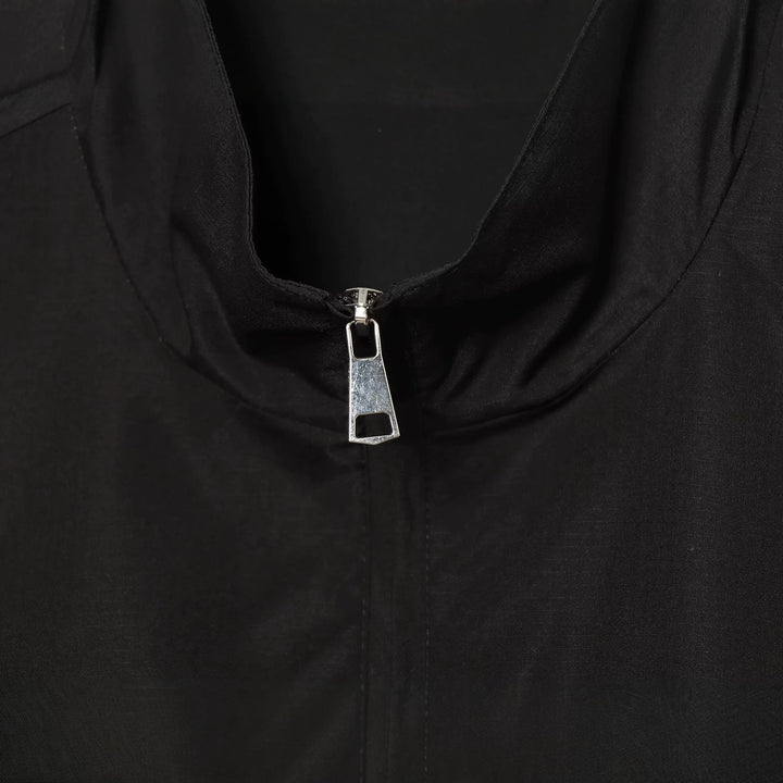Dam Lätt Adjustable Vindjacka med Ståkrage, Dragsko och Tulle Kant