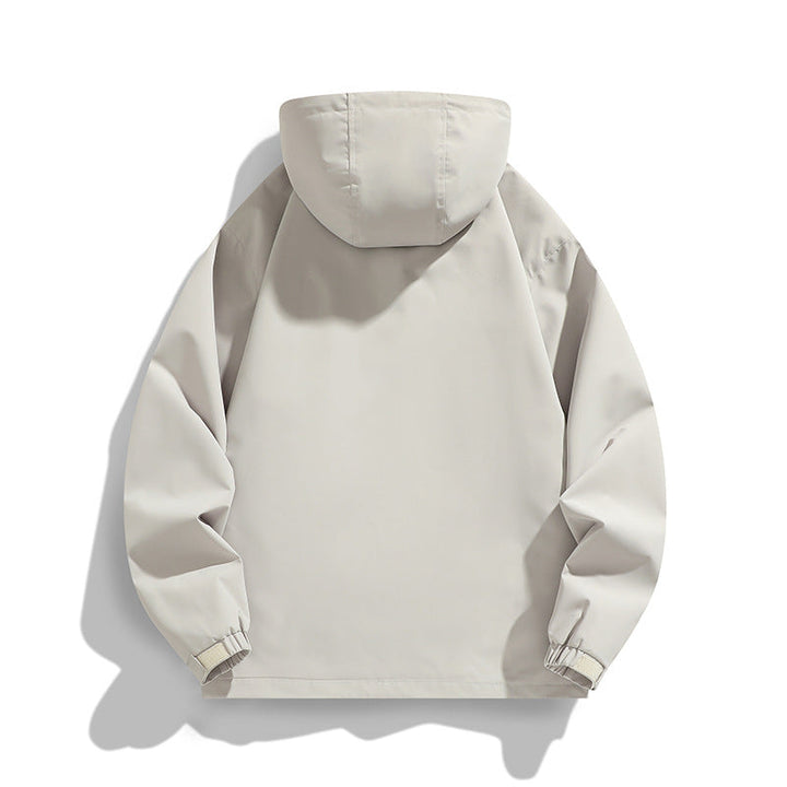 Herr lätt Vind och Vatten Resistent med huva Jacka i urban Funktion Stil med dold dragkedja Knäppslå