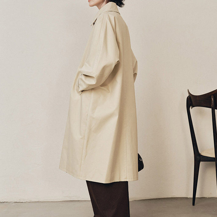 Dam lång trenchcoat