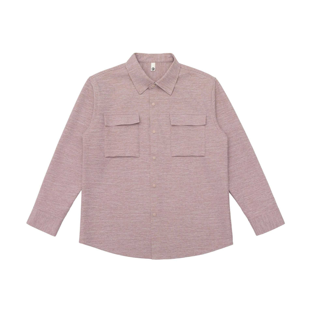Dam Overshirt Jacka med Lockfickor och Concealed Press Stud Slå