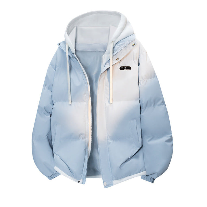 Dam Kort Quiltad med Huva Jacka med Lätt Termisk Insulation, Vattenavvisande Shell &amp; Elastic Nederkant