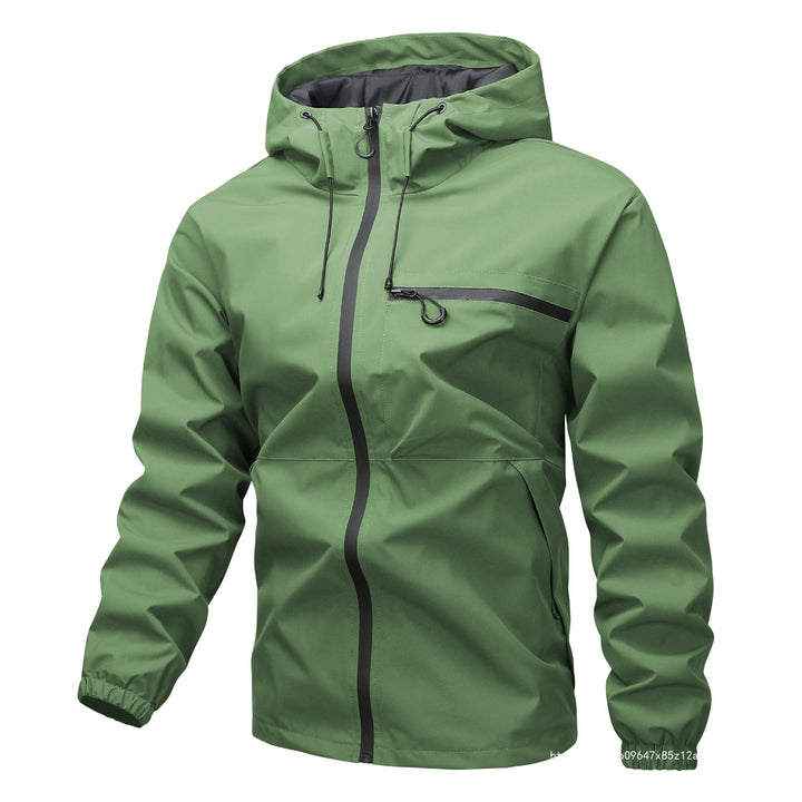 Unisex vattenavvisande softshell Rain jacka med Taped Seams, huva &amp; vattentät Chest ficka
