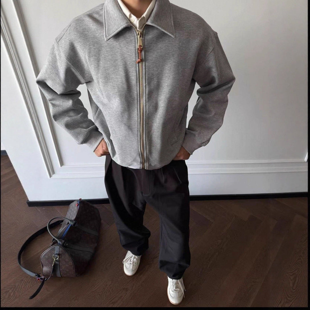 Herr Bekväm Zip-Up Sweat Jacka
