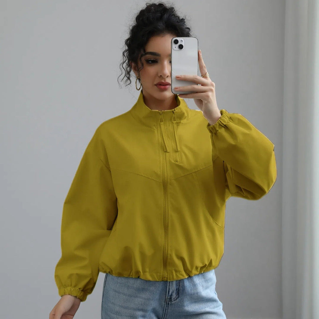 Dam avslappnad oversized blousonjacka med Balloon ärmar