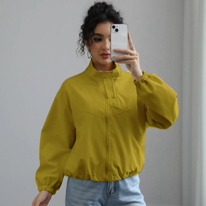 Dam avslappnad oversized blousonjacka med Balloon ärmar