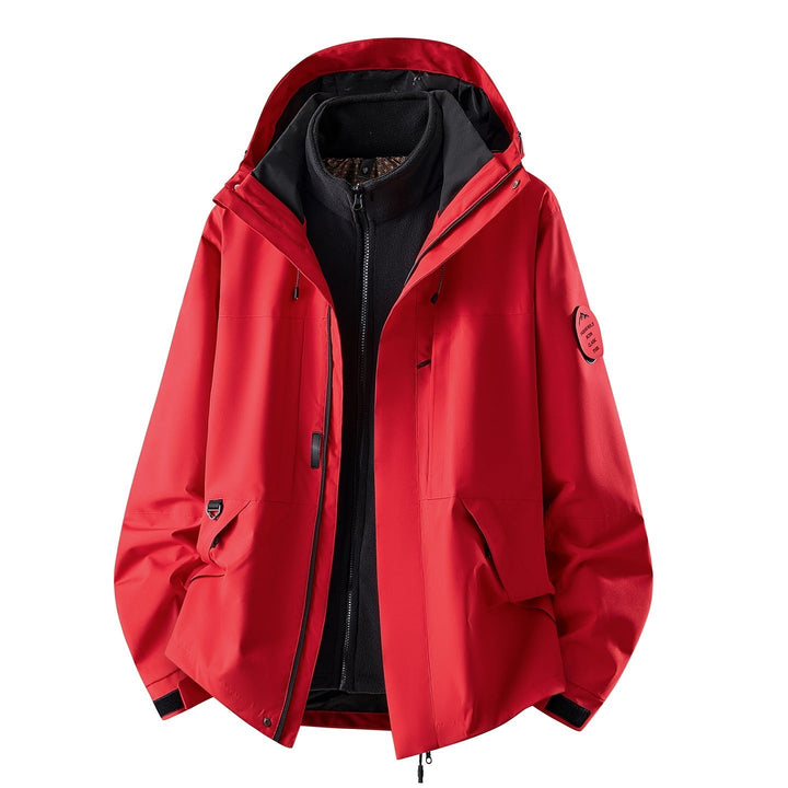 Dam Three-Piece Vattentät Outdoor Jacka med Removable Fleece Inner Layer