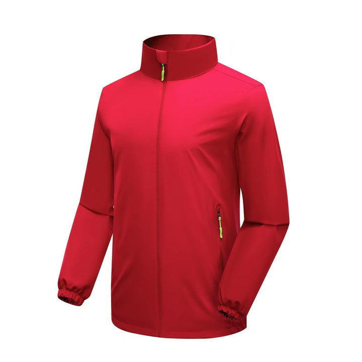 Herr Lätt Softshell Regnjacka med Hög Ståkrage och Vindskyddande Microfiber Skal
