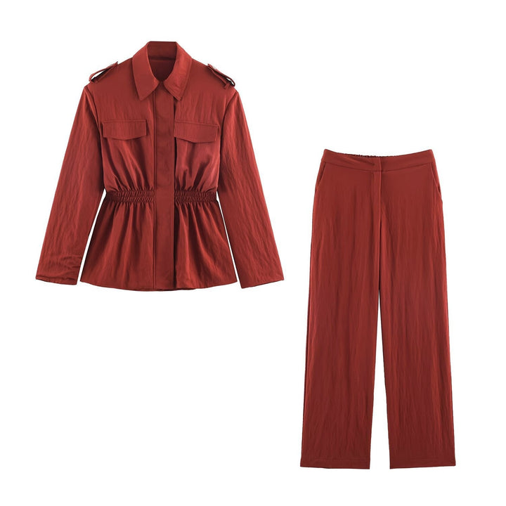 Dam Tailored Fältjacka med Drawstring och Shoulder Epaulettes