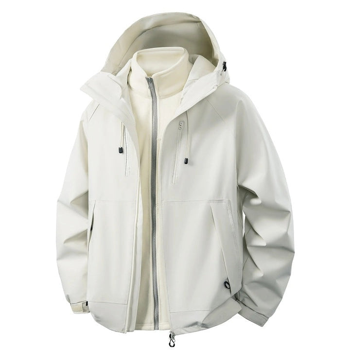 Herr Softshell Hybrid Jacka med Uttagbar Fleecefoder Vindskyddande Vattenavvisande