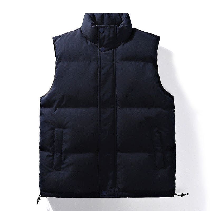 Unisex quiltad väst med thermal insulation, high ståkrage och adjustable fåll