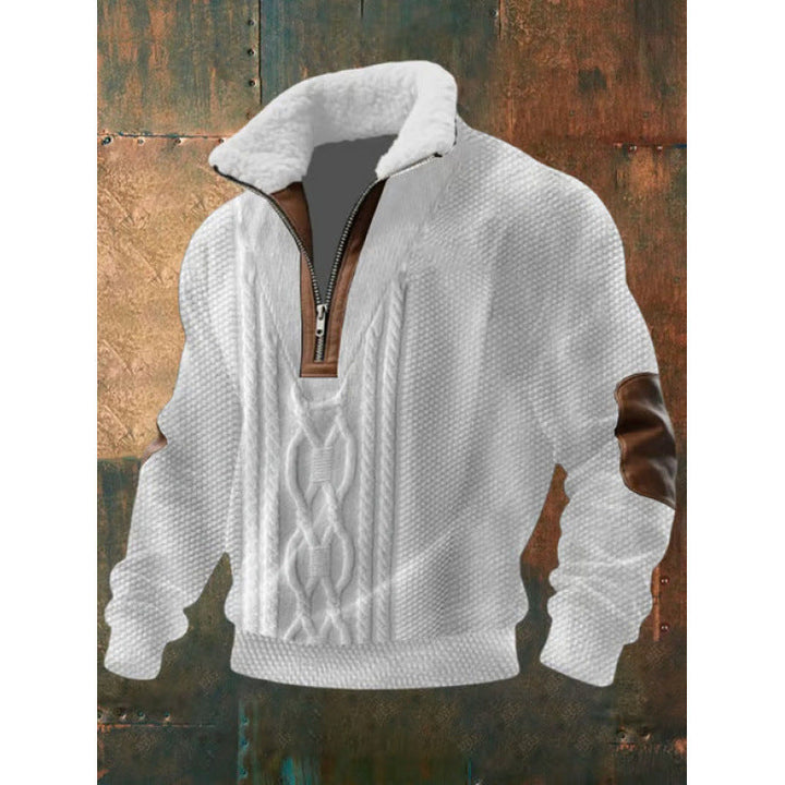 Herr Urban Fleece Pullover med Tree Motif