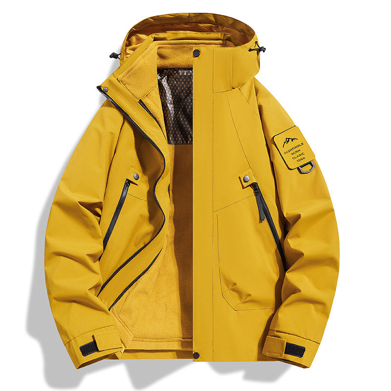 Dam vattenavvisande softshell funktionsjacka med justerbar huva, vindtät membrane och diagonal zip fickor