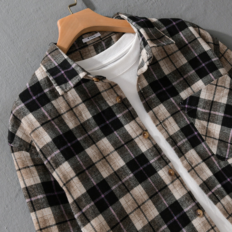 Herr Rutmönster Flanell overshirt